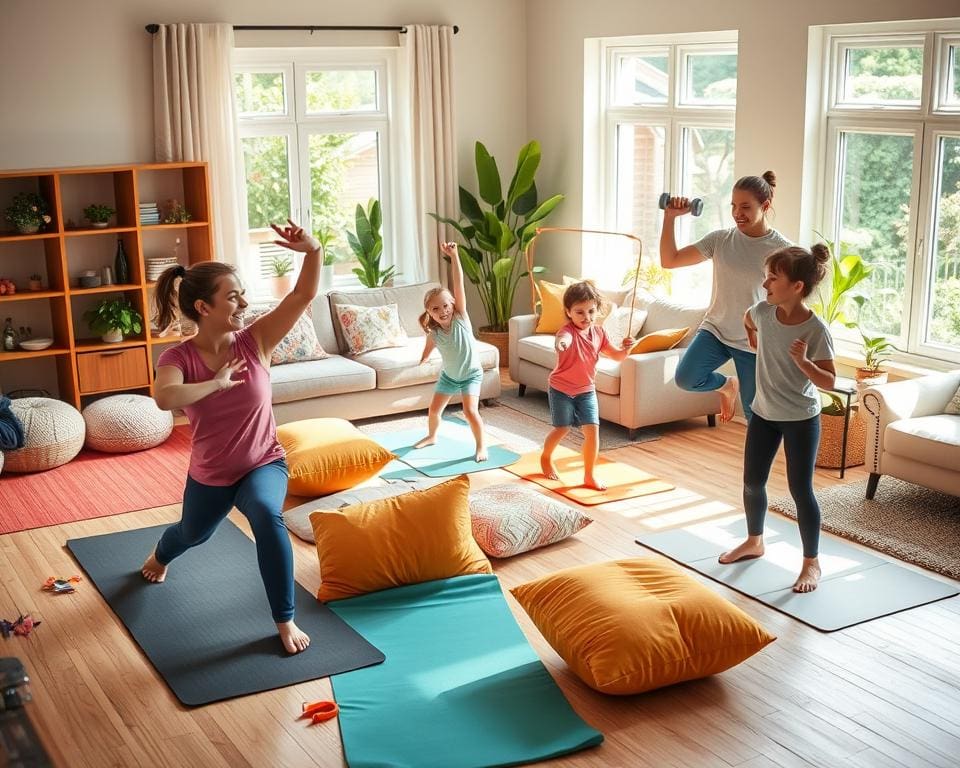 Familienfreundliche Fitnessideen für zu Hause
