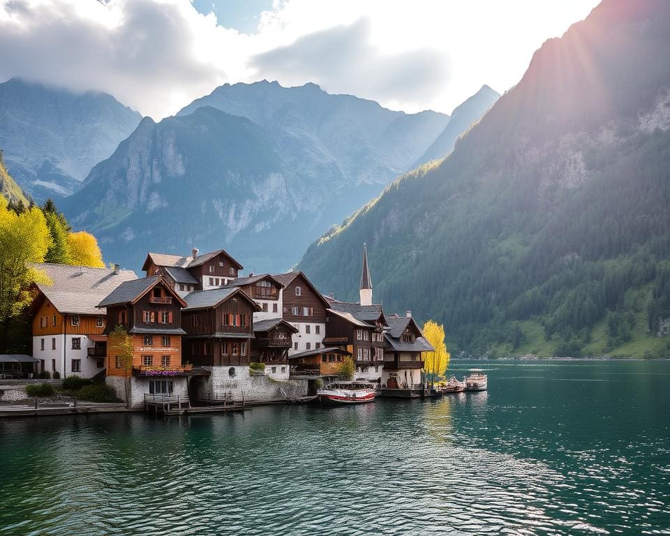 Hallstatt UNESCO-Welterbe ikonische Architektur
