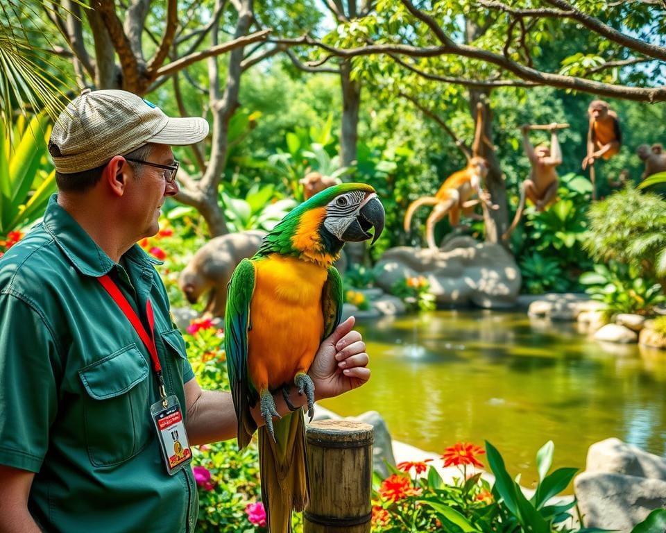 exotische Tiere Pflege im Zoo